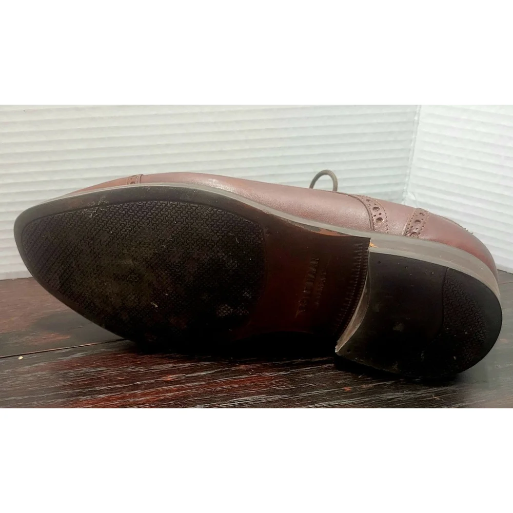 Cole Haan Grand 360 Men Brown Leather Cap Toe Oxford Lace Up Dress Shoe 9.5 M